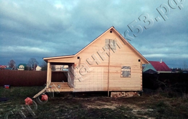 2 Брусовая баня Б-14 6×8, 75 м², Ленинградская область, Посёлок Тайцы (5)